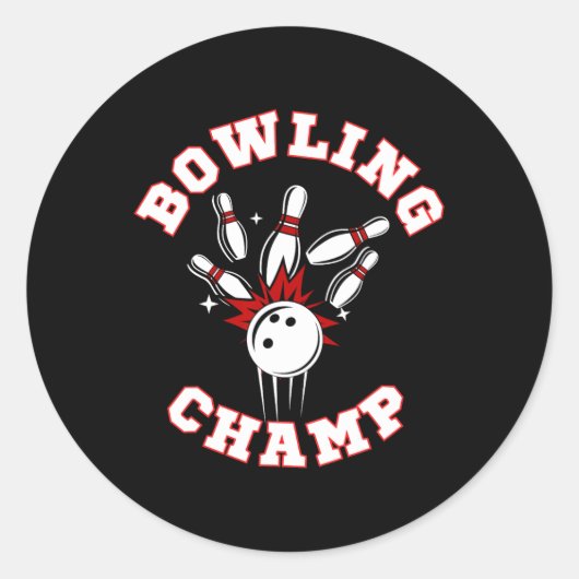 Bowling Champ Champion  ラウンドシール (正面)