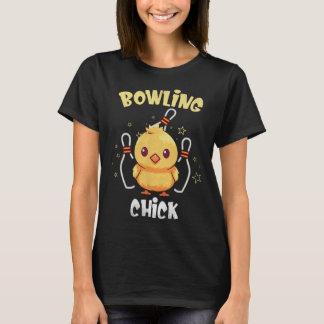 Bowling Chick Funny Chicken Athlete Bowler Men Wom Tシャツ