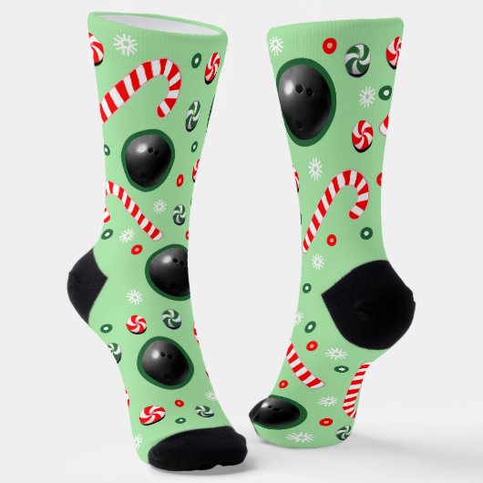 Bowling Christmas Holiday Gifts Socks ソックス (傾斜あり)
