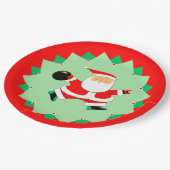 Bowling Christmas Holiday Party ペーパープレート (アングル)