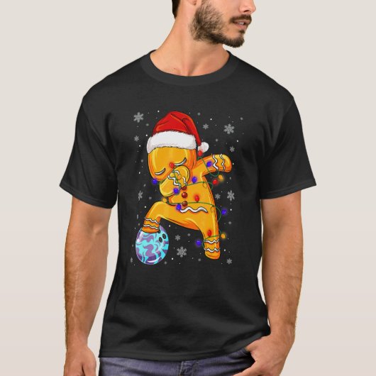 Bowling Dabbing Gingerbread Bowling Player Christm Tシャツ (正面)