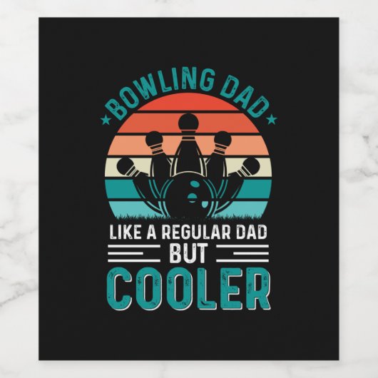 Bowling Dad ワインラベル (シングルラベル)