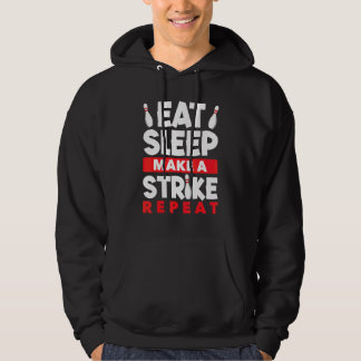 Bowling Eat Sleep Make A Strike Repeat Bolwer Bowl パーカ