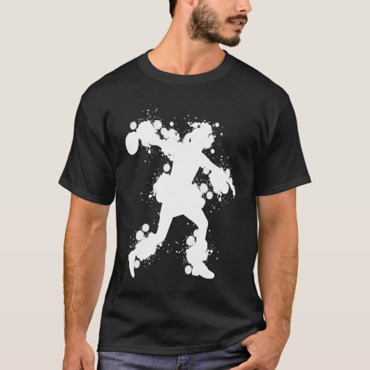 Bowling Girl Ball Pin Bowler Strike Bowling Team B Tシャツ (正面)