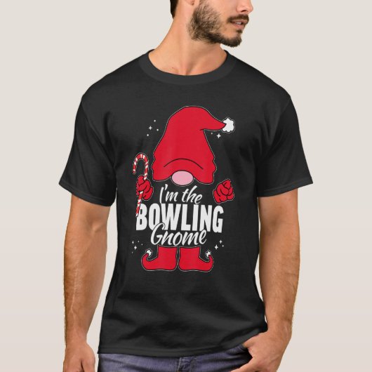 Bowling Gnome Matching Family Group Pictures on Ch Tシャツ (正面)