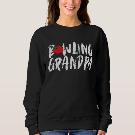 Bowling Grandpa Bowler Papa Grandfather Father s D スウェットシャツ (正面)