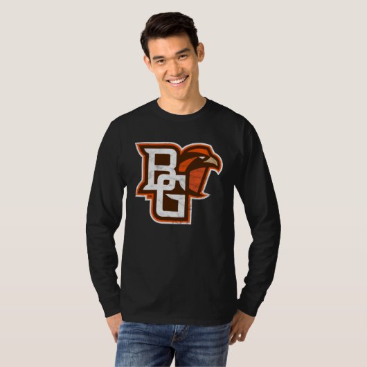 Bowling Green BGSU Falcons Distressed Primary Tシャツ (正面フル)