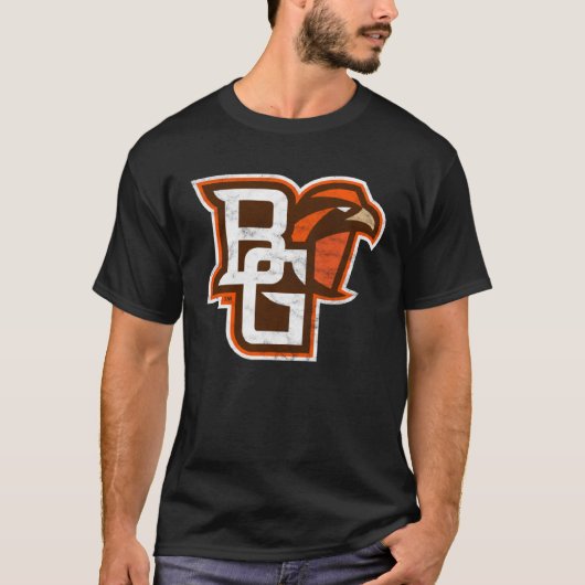 Bowling Green BGSU Falcons Distressed Primary Tシャツ (正面)
