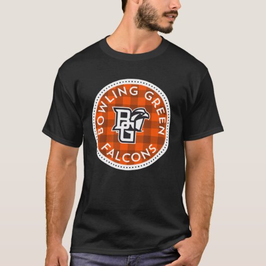 Bowling Green BGSU Falcons Plaid Badge Tシャツ (正面)