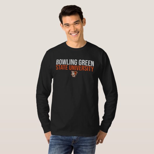 Bowling Green BGSU Falcons Stacked Tシャツ (正面フル)