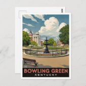 Bowling Green Kentucky Fountain Park Art ポストカード (正面/裏面)