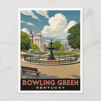 Bowling Green Kentucky Fountain Park Art ポストカード