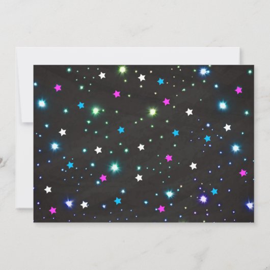 Bowling Invitation Glow Neon Joint Birthday 招待状 (裏面)