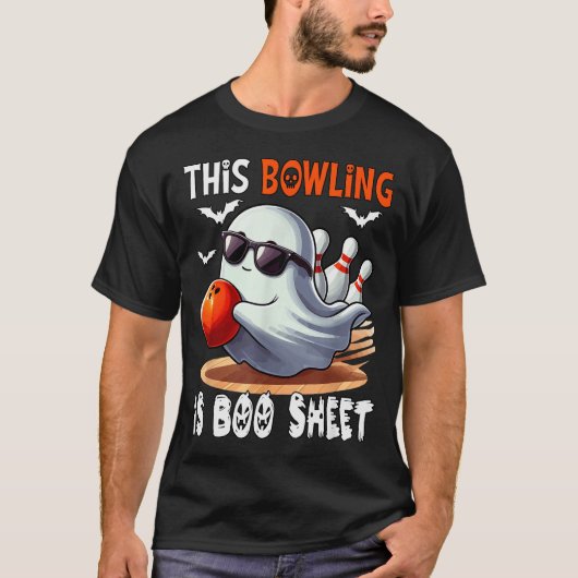 Bowling Is Boo Sheet Halloween Costume Player Team Tシャツ (正面)