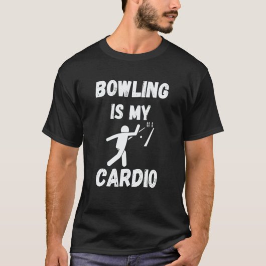 Bowling Is My Cardio Retro Bowling Tシャツ (正面)
