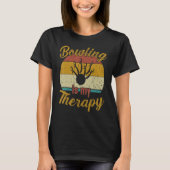Bowling Is My Therapy Retro Bowling Tシャツ (正面)