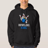 Bowling King Crown Bowler Bowling Team Strike Bowl パーカ (正面)