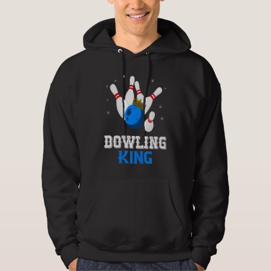 Bowling King Crown Bowler Bowling Team Strike Bowl パーカ (正面)