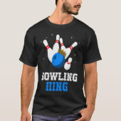 Bowling King Crown Bowling Pin Strike Bowler Bowli Tシャツ (正面)