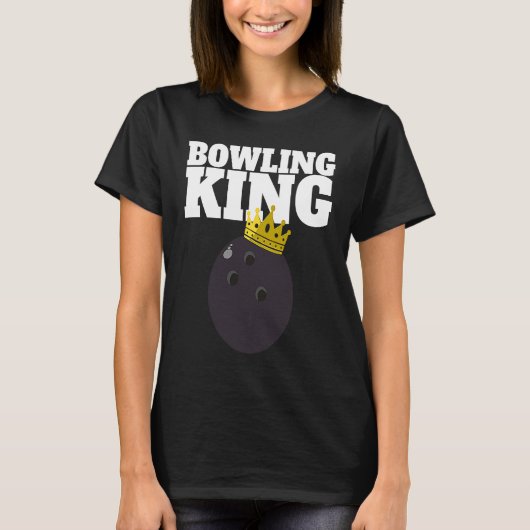 Bowling King funny Bowling King Tシャツ (正面)