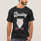 Bowling Lane Bowling Set Strike Bowling Team Bowli Tシャツ (正面)