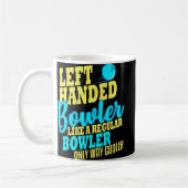 Bowling Left Handed Bowler Fun Team  コーヒーマグカップ (左)