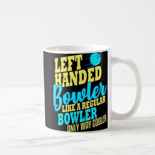 Bowling Left Handed Bowler Fun Team  コーヒーマグカップ (右)