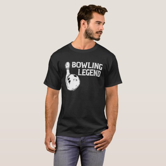 Bowling Legend Strike Bowler Bowling Team Bowling Tシャツ (正面フル)