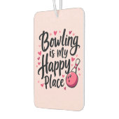 Bowling Lover Cute Retro Aesthetic Sports Design カーエアーフレッシュナー (左)