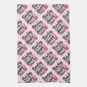 Bowling Lover Cute Retro Aesthetic Sports Design キッチンタオル (縦)