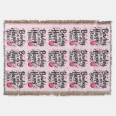 Bowling Lover Cute Retro Aesthetic Sports Design スローブランケット (正面)