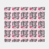 Bowling Lover Cute Retro Aesthetic Sports Design フリースブランケット (正面(横))