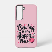 Bowling Lover Cute Retro Aesthetic Sports Design Samsung Galaxyケース (裏面)
