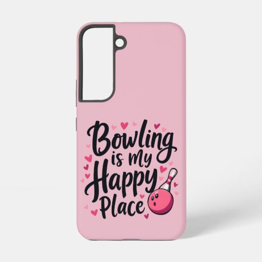 Bowling Lover Cute Retro Aesthetic Sports Design Samsung Galaxyケース (裏面)