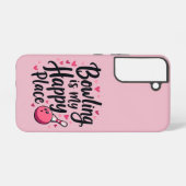 Bowling Lover Cute Retro Aesthetic Sports Design Samsung Galaxyケース (裏面横)