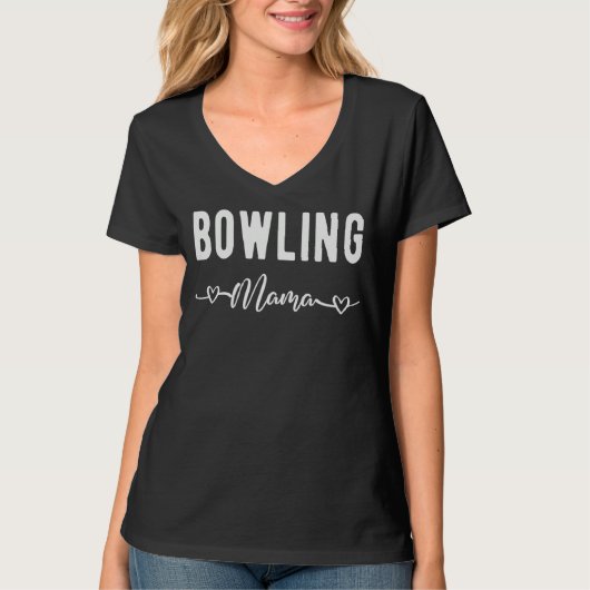 Bowling Mama  Bowler Bowling   Bowling Mom Tシャツ (正面)