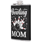 Bowling Mom Heart Pins Funny League Mothers Day フラスク (左)