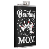 Bowling Mom Heart Pins Funny League Mothers Day フラスク (右)