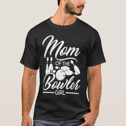 Bowling Mom Pin Bowler Strike Bowling Team Bowling Tシャツ (正面)