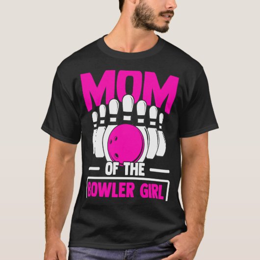 Bowling Mom Pin Bowler Strike Bowling Team Bowling Tシャツ (正面)
