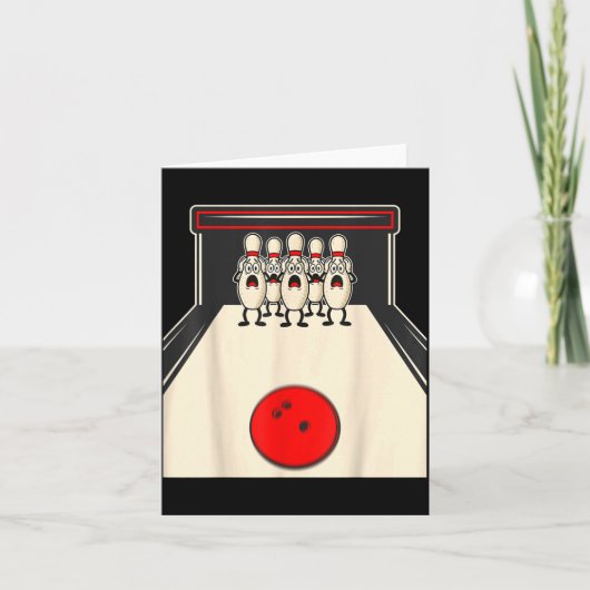 Bowling N Ed Ns Funny Bowler Player Kids Boys Men  カード (正面)