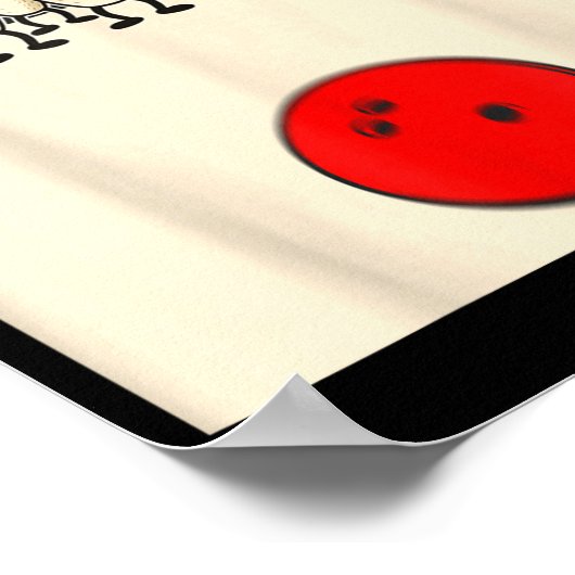 Bowling N Ed Ns Funny Bowler Player Kids Boys Men  ポスター (角)