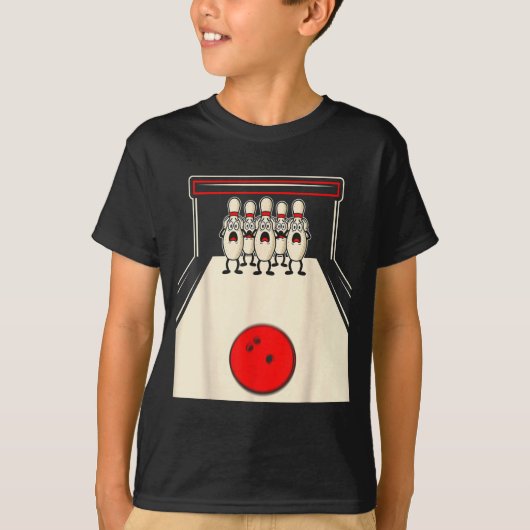 Bowling N Ed Ns Funny Bowler Player Kids Boys Men  Tシャツ (正面)