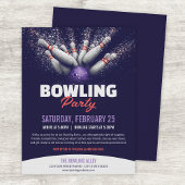 Bowling Party Event Flyer Template チラシ