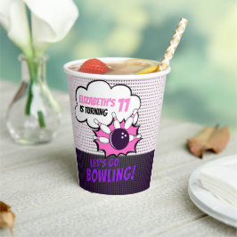 Bowling Party Fun for Girls' Birthdays 紙コップ