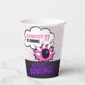 Bowling Party Fun for Girls' Birthdays 紙コップ (裏面)