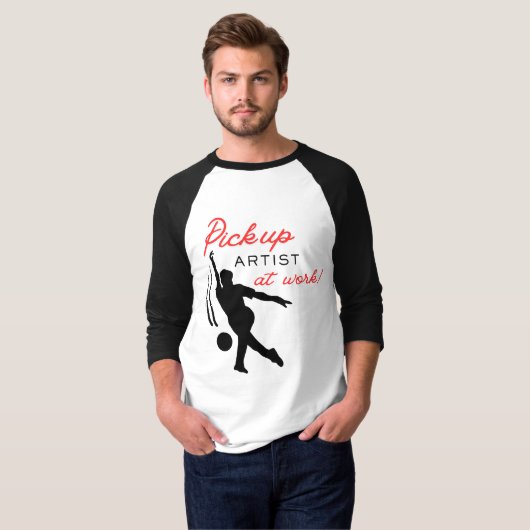 Bowling Pick Up Artist at Work Fun Tシャツ (正面フル)