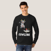 Bowling Pin Cow Funny Bowling Bowler Strike Bowlin Tシャツ (正面フル)