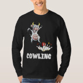 Bowling Pin Cow Funny Bowling Bowler Strike Bowlin Tシャツ (正面)