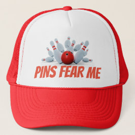 Bowling Pins Fear Me Fun Bowler キャップ